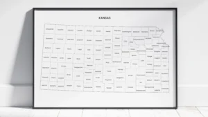 Kansas Counties Map Printable, Blank & Labeled
