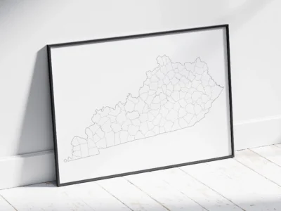 Kentucky Counties Map Printable, Blank & Labeled