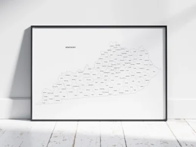 Kentucky Counties Map Printable, Blank & Labeled