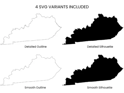 Kentucky SVG Bundle, State Cut Files, SVG DXF EPS PNG
