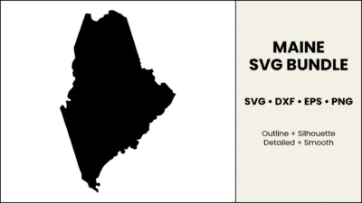 Maine SVG Bundle, State Cut Files, SVG DXF EPS PNG