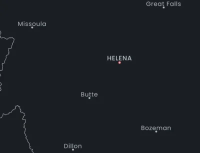 Montana Cities Map Printable, Labeled City Map, Light & Dark Styles