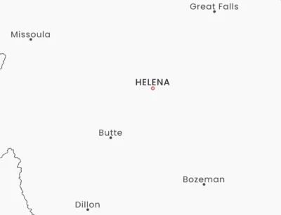 Montana Cities Map Printable, Labeled City Map, Light & Dark Styles