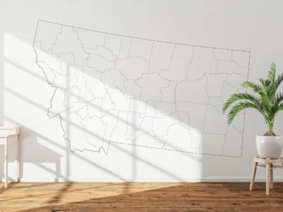 Montana Counties Map Printable, Blank & Labeled