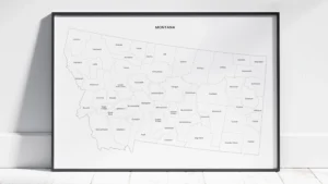 montana-counties-map-printable-labeled-black-frame Montana Counties Map Printable, Blank & Labeled