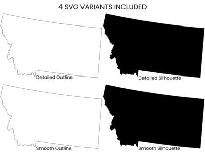 Montana SVG Bundle, State Cut Files, SVG DXF EPS PNG