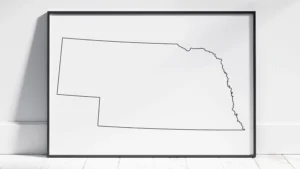 Nebraska Blank Outline Map Printable, State Outline, JPG PDF PNG