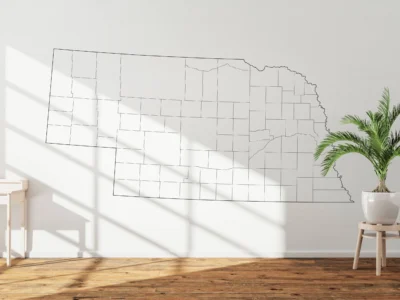Nebraska Counties Map Printable, Blank & Labeled