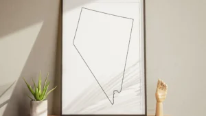 Nevada Blank Outline Map Printable, State Outline, JPG PDF PNG