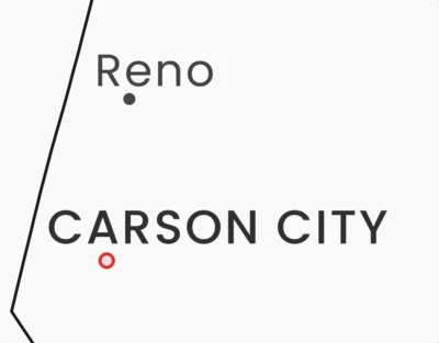 Nevada Cities Map Printable, Labeled City Map, Light & Dark Styles