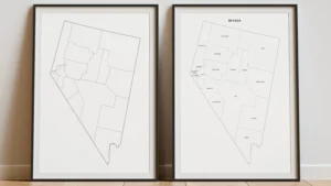 Nevada Counties Map Printable, Blank & Labeled