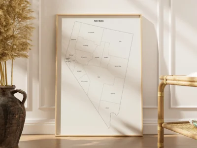 nevada-counties-map-printable-light-big-frame Nevada Counties Map Printable, Labeled County Map, Light & Dark Styles