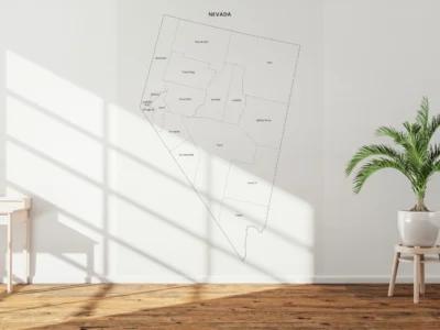 nevada-counties-map-printable-light-wall Nevada Counties Map Printable, Labeled County Map, Light & Dark Styles