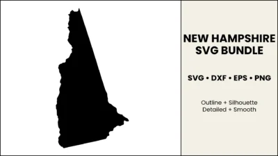 New Hampshire SVG Bundle, State Cut Files, SVG DXF EPS PNG