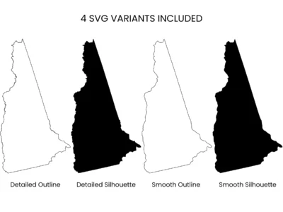 New Hampshire SVG Bundle, State Cut Files, SVG DXF EPS PNG