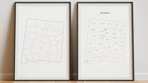 New Mexico Counties Map Printable, Blank & Labeled