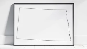 North Dakota Blank Outline Map Printable, State Outline, JPG PDF PNG