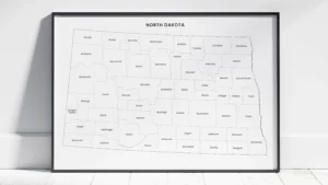 North Dakota Counties Map Printable, Blank & Labeled