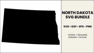 North Dakota SVG Bundle, State Cut Files, SVG DXF EPS PNG