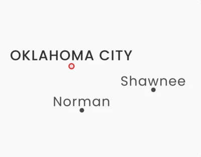 Oklahoma Cities Map Printable, Labeled City Map, Light & Dark Styles