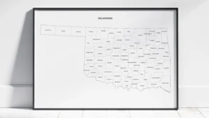 Oklahoma Counties Map Printable, Blank & Labeled