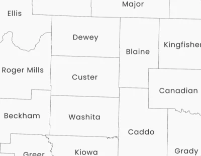 oklahoma-counties-map-printable-light-zoom-detail Oklahoma Counties Map Printable, Labeled County Map, Light & Dark Styles