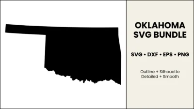 Oklahoma SVG Bundle, State Cut Files, SVG DXF EPS PNG