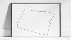 oregon-blank-outline-map-printable-black-frame Oregon Blank Outline Map Printable, State Outline, JPG PDF PNG
