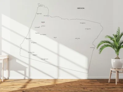 oregon-cities-map-printable-light-wall Oregon Cities Map Printable, Labeled City Map, Light & Dark Styles