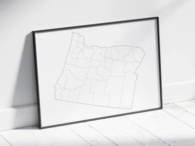 Oregon Counties Map Printable, Blank & Labeled