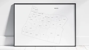 oregon-counties-map-printable-labeled-black-frame Oregon Counties Map Printable, Blank & Labeled