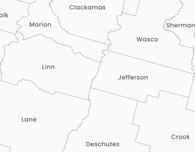 oregon-counties-map-printable-light-zoom-detail Oregon Counties Map Printable, Labeled County Map, Light & Dark Styles