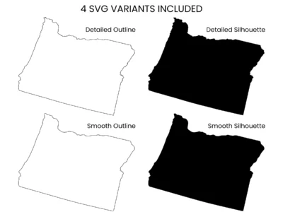 Oregon SVG Bundle, State Cut Files, SVG DXF EPS PNG
