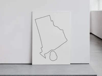 Rhode Island Blank Outline Map Printable, State Outline, JPG PDF PNG
