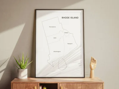 Rhode Island Counties Map Printable, Blank & Labeled