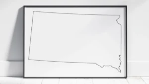 South Dakota Blank Outline Map Printable, State Outline, JPG PDF PNG