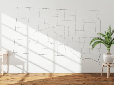 South Dakota Counties Map Printable, Blank & Labeled