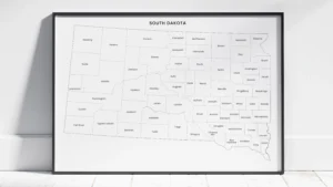 South Dakota Counties Map Printable, Blank & Labeled