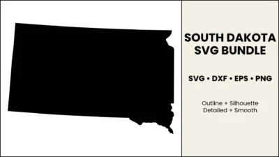 South Dakota SVG Bundle, State Cut Files, SVG DXF EPS PNG