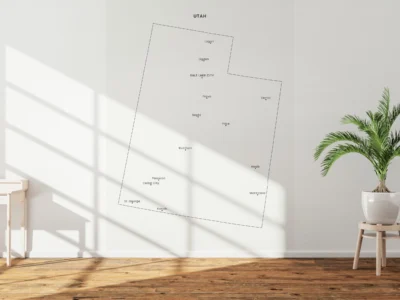 utah-cities-map-printable-light-wall Utah Cities Map Printable, Labeled City Map, Light & Dark Styles