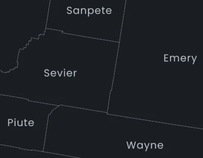 utah-counties-map-printable-dark-zoom-detail Utah Counties Map Printable, Labeled County Map, Light & Dark Styles