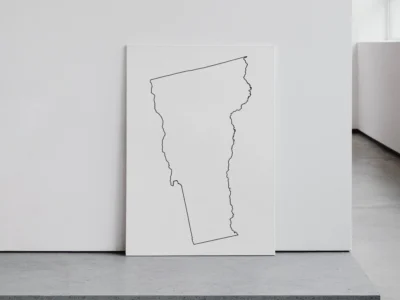 Vermont Blank Outline Map Printable, State Outline, JPG PDF PNG