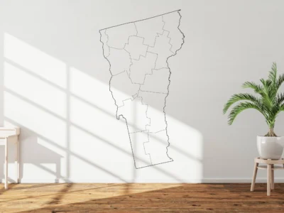 Vermont Counties Map Printable, Blank & Labeled