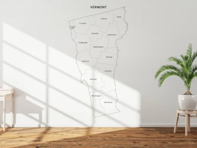 Vermont Counties Map Printable, Blank & Labeled