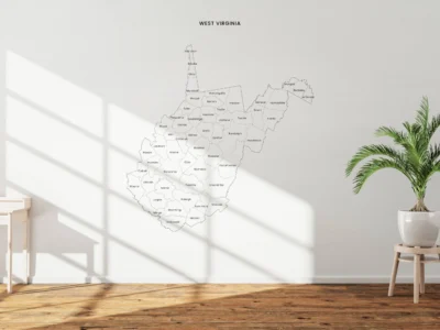 West Virginia Counties Map Printable, Blank & Labeled