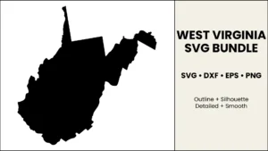 West Virginia SVG Bundle, State Cut Files, SVG DXF EPS PNG