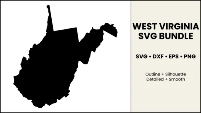 West Virginia SVG Bundle, State Cut Files, SVG DXF EPS PNG