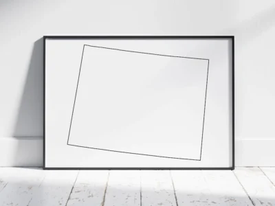 Wyoming Blank Outline Map Printable, State Outline, JPG PDF PNG