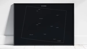 Wyoming Cities Map Printable, Labeled City Map, Light & Dark Styles