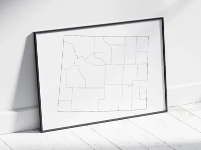 Wyoming Counties Map Printable, Blank & Labeled